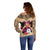 Polynesian Off Shoulder Sweater Dog Lover With Samoyed - Sunset At The Beach LT7 - Polynesian Pride