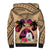 Polynesian Sherpa Hoodie Dog Lover With Samoyed - Sunset At The Beach LT7 - Polynesian Pride