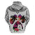 Polynesian Hoodie Dog Lover With Samoyed - Sunset At The Beach White Ver LT7 - Polynesian Pride