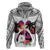 Polynesian Hoodie Dog Lover With Samoyed - Sunset At The Beach White Ver LT7 - Polynesian Pride