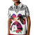 Polynesian Kid Polo Shirt Dog Lover With Samoyed - Sunset At The Beach White Ver LT7 Kid White - Polynesian Pride