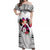 Polynesian Off Shoulder Maxi Dress Dog Lover With Samoyed - Sunset At The Beach White Ver LT7 Women White - Polynesian Pride