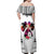 Polynesian Off Shoulder Maxi Dress Dog Lover With Samoyed - Sunset At The Beach White Ver LT7 - Polynesian Pride