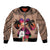 Polynesian Bomber Jacket Dog Lover With Samoyed - Sunset At The Beach Brown Ver LT7 Unisex Brown - Polynesian Pride