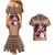 Polynesian Couples Matching Mermaid Dress and Hawaiian Shirt Dog Lover With Samoyed - Sunset At The Beach Brown Ver LT7 - Polynesian Pride