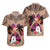 Polynesian Hawaiian Shirt Dog Lover With Samoyed - Sunset At The Beach Brown Ver LT7 - Polynesian Pride