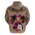 Polynesian Hoodie Dog Lover With Samoyed - Sunset At The Beach Brown Ver LT7 - Polynesian Pride