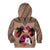 Polynesian Kid Hoodie Dog Lover With Samoyed - Sunset At The Beach Brown Ver LT7 - Polynesian Pride