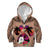 Polynesian Kid Hoodie Dog Lover With Samoyed - Sunset At The Beach Brown Ver LT7 Zip Hoodie Brown - Polynesian Pride