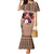 Polynesian Mermaid Dress Dog Lover With Samoyed - Sunset At The Beach Brown Ver LT7 Women Brown - Polynesian Pride