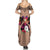 Polynesian Summer Maxi Dress Dog Lover With Samoyed - Sunset At The Beach Brown Ver LT7 - Polynesian Pride