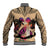 Polynesian Baseball Jacket Dog Lover With Shiba Inu - Sunset At The Beach LT7 - Polynesian Pride