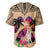 Polynesian Baseball Jersey Dog Lover With Shiba Inu - Sunset At The Beach LT7 - Polynesian Pride