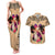 Polynesian Couples Matching Tank Maxi Dress and Hawaiian Shirt Dog Lover With Shiba Inu - Sunset At The Beach LT7 Coral - Polynesian Pride