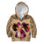 Polynesian Kid Hoodie Dog Lover With Shiba Inu - Sunset At The Beach LT7 Zip Hoodie Coral - Polynesian Pride