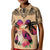 Polynesian Kid Polo Shirt Dog Lover With Shiba Inu - Sunset At The Beach LT7 Kid Coral - Polynesian Pride