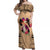 Polynesian Off Shoulder Maxi Dress Dog Lover With Shiba Inu - Sunset At The Beach LT7 Women Coral - Polynesian Pride