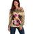 Polynesian Off Shoulder Sweater Dog Lover With Shiba Inu - Sunset At The Beach LT7 Women Coral - Polynesian Pride