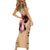 Polynesian Short Sleeve Bodycon Dress Dog Lover With Shiba Inu - Sunset At The Beach LT7 - Polynesian Pride