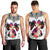 Polynesian Men Tank Top Dog Lover With Shiba Inu - Sunset At The Beach White Ver LT7 - Polynesian Pride