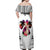 Polynesian Off Shoulder Maxi Dress Dog Lover With Shiba Inu - Sunset At The Beach White Ver LT7 - Polynesian Pride