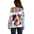 Polynesian Off Shoulder Sweater Dog Lover With Shiba Inu - Sunset At The Beach White Ver LT7 - Polynesian Pride