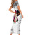 Polynesian Short Sleeve Bodycon Dress Dog Lover With Shiba Inu - Sunset At The Beach White Ver LT7 - Polynesian Pride