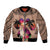 Polynesian Bomber Jacket Dog Lover With Shiba Inu - Sunset At The Beach Brown Ver LT7 Unisex Brown - Polynesian Pride