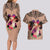 Polynesian Couples Matching Long Sleeve Bodycon Dress and Hawaiian Shirt Dog Lover With Shiba Inu - Sunset At The Beach Brown Ver LT7 - Polynesian Pride