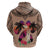 Polynesian Hoodie Dog Lover With Shiba Inu - Sunset At The Beach Brown Ver LT7 - Polynesian Pride