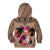 Polynesian Kid Hoodie Dog Lover With Shiba Inu - Sunset At The Beach Brown Ver LT7 - Polynesian Pride