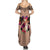 Polynesian Summer Maxi Dress Dog Lover With Shiba Inu - Sunset At The Beach Brown Ver LT7 - Polynesian Pride