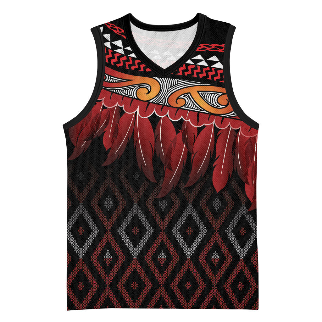 Aotearoa Maori Ngapuhi Iwi Basketball Jersey Korowai Tukutuku Kaokao Motifs LT7 Unisex Black - Polynesian Pride
