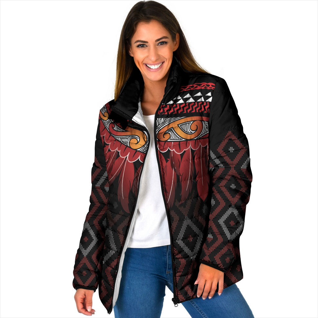 Aotearoa Maori Ngapuhi Iwi Padded Jacket Korowai Tukutuku Kaokao Motifs