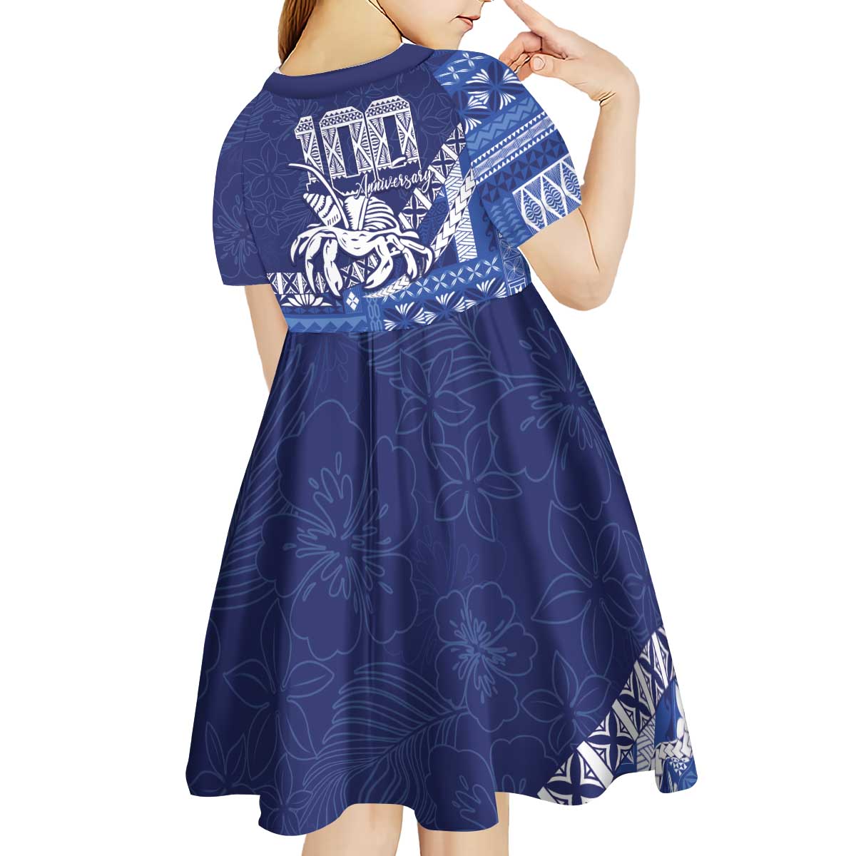 Queen Salote College 100th Anniversary Kid Short Sleeve Dress QSC Royal Girls - Polynesian Pride