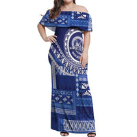 Queen Salote College 100th Anniversary Off Shoulder Maxi Dress QSC Royal Girls - Polynesian Pride
