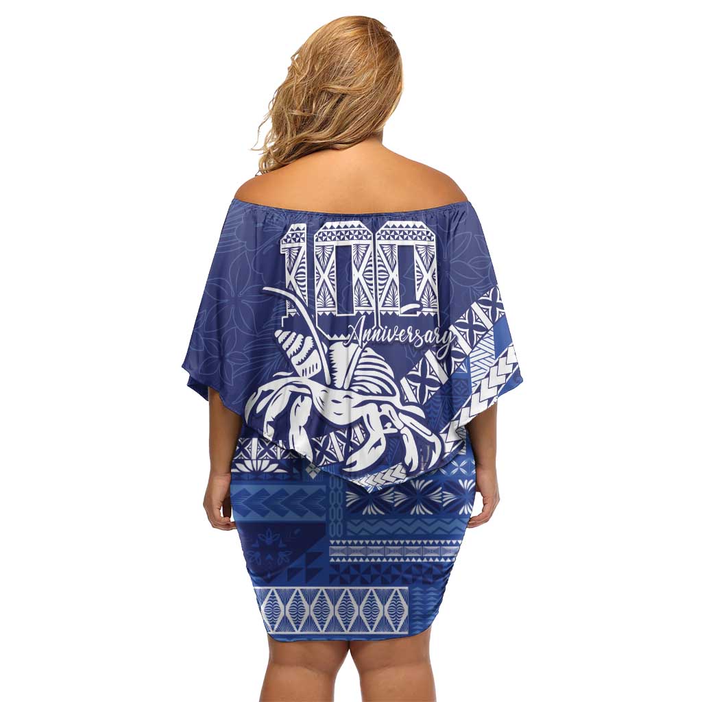 Queen Salote College 100th Anniversary Off Shoulder Short Dress QSC Royal Girls - Polynesian Pride