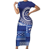 Queen Salote College 100th Anniversary Short Sleeve Bodycon Dress QSC Royal Girls - Polynesian Pride