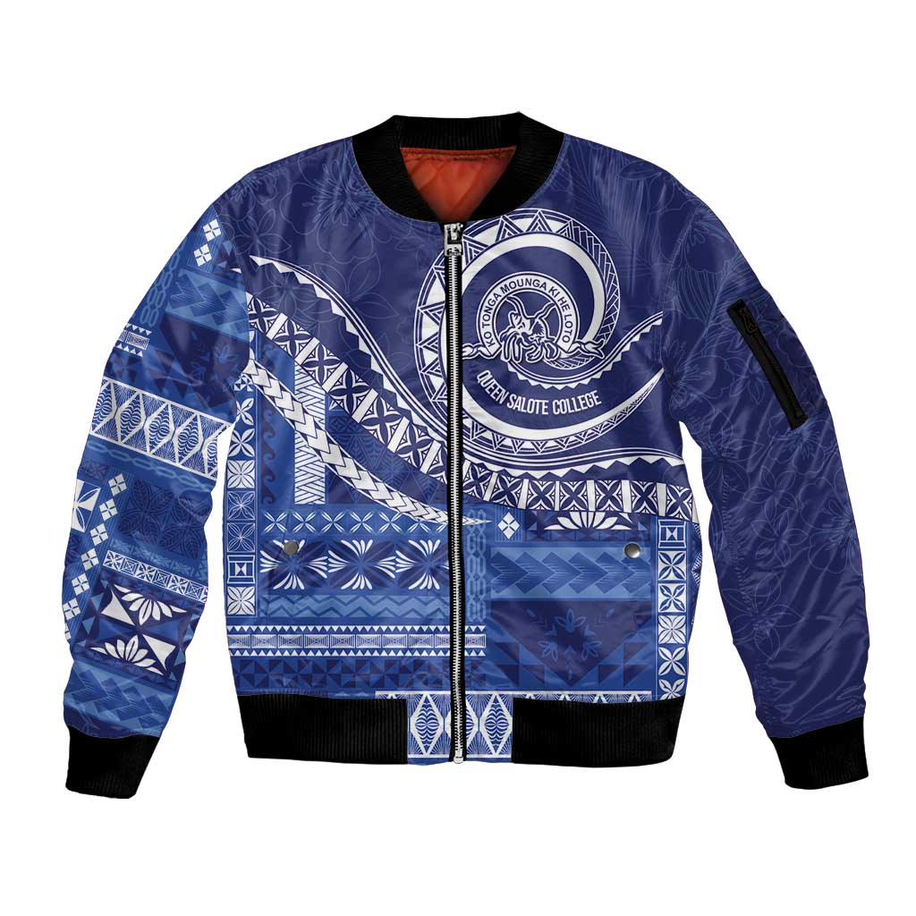 Queen Salote College 100th Anniversary Sleeve Zip Bomber Jacket QSC Royal Girls - Polynesian Pride