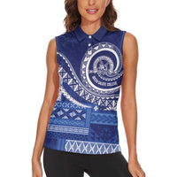 Queen Salote College 100th Anniversary Women Sleeveless Polo Shirt QSC Royal Girls - Polynesian Pride