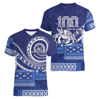 Queen Salote College 100th Anniversary Women V-Neck T-Shirt QSC Royal Girls - Polynesian Pride