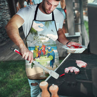 Wish You A Merry Martini Christmas Apron Cocktail Parrot-dise