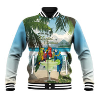 Wish You A Merry Martini Christmas Baseball Jacket Cocktail Parrot-dise LT7 Unisex Multicolor - Polynesian Pride