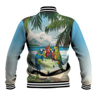 Wish You A Merry Martini Christmas Baseball Jacket Cocktail Parrot-dise LT7 - Polynesian Pride