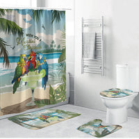 Wish You A Merry Martini Christmas Bathroom Set Cocktail Parrot-dise LT7 Bathroom Set (4 pcs) Multicolor - Polynesian Pride