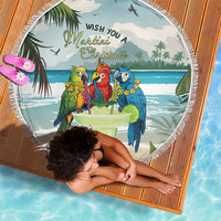 Wish You A Merry Martini Christmas Beach Blanket Cocktail Parrot-dise LT7 - Polynesian Pride