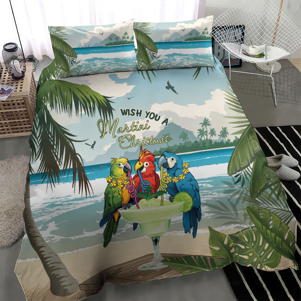 Wish You A Merry Martini Christmas Bedding Set Cocktail Parrot-dise LT7 - Polynesian Pride
