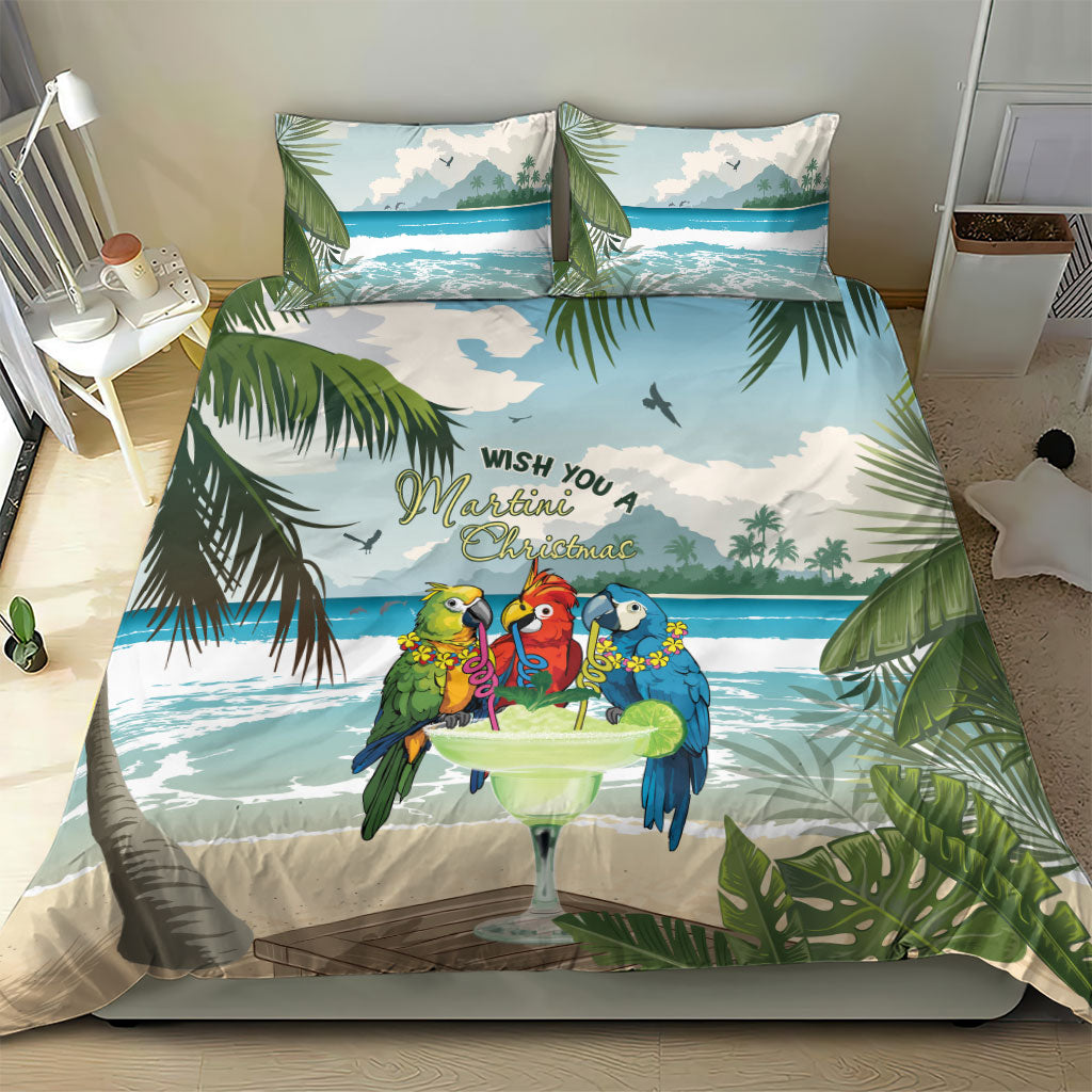 Wish You A Merry Martini Christmas Bedding Set Cocktail Parrot-dise LT7 - Polynesian Pride