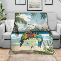 Wish You A Merry Martini Christmas Blanket Cocktail Parrot-dise LT7 - Polynesian Pride