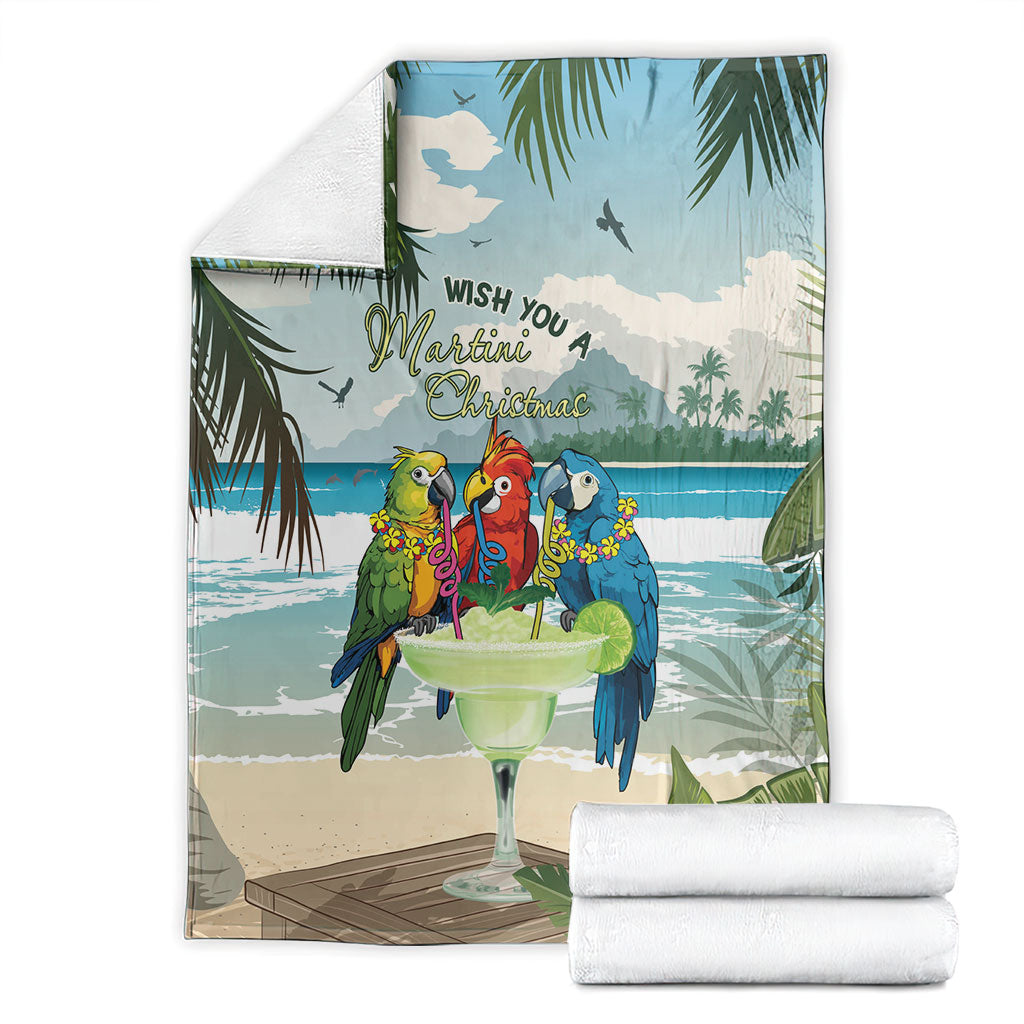 Wish You A Merry Martini Christmas Blanket Cocktail Parrot-dise LT7 - Polynesian Pride